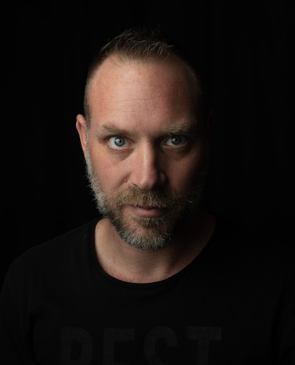 a man looking at the camera